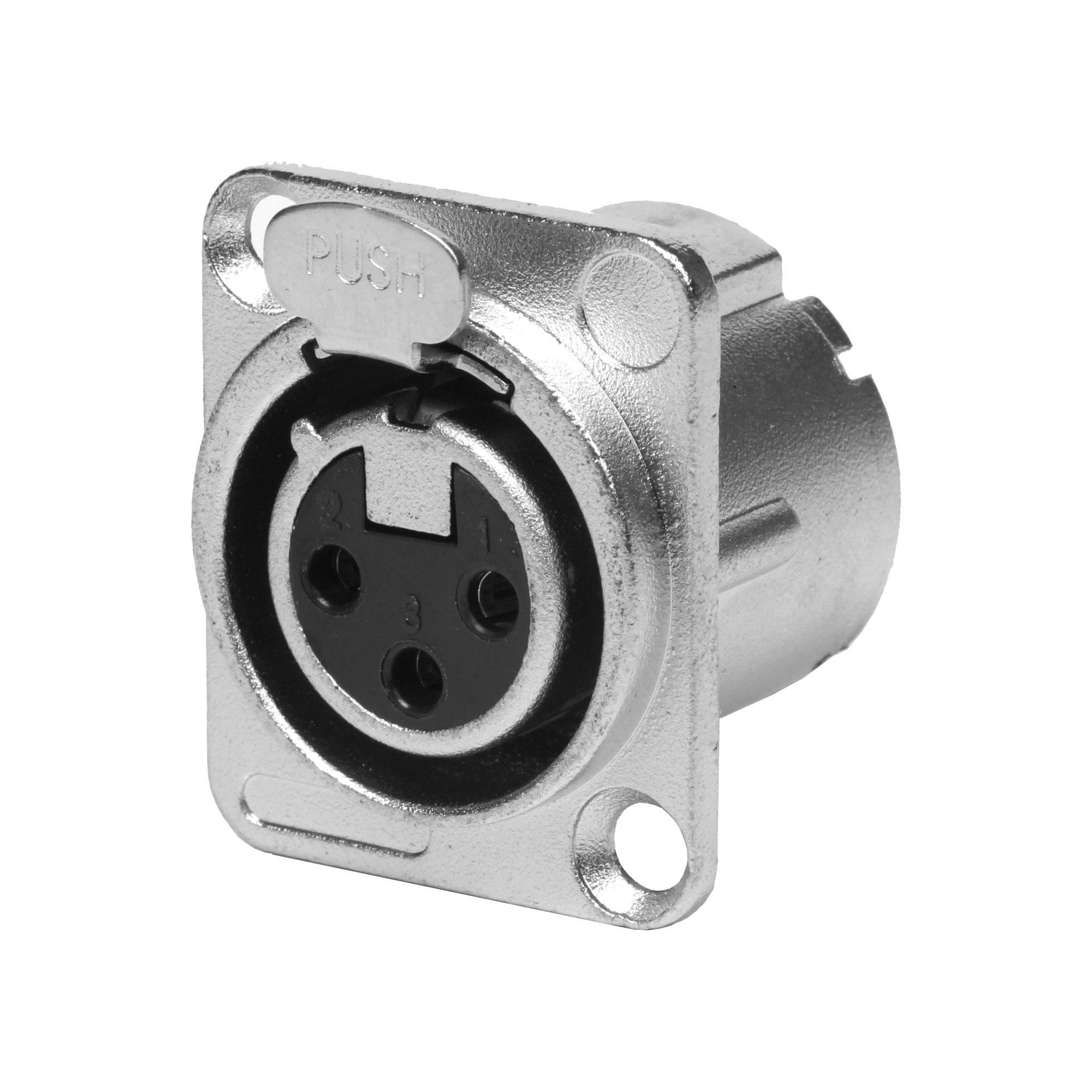 Emelec ViasCom 3-Pin Female XLR Chassis Connector D-Type