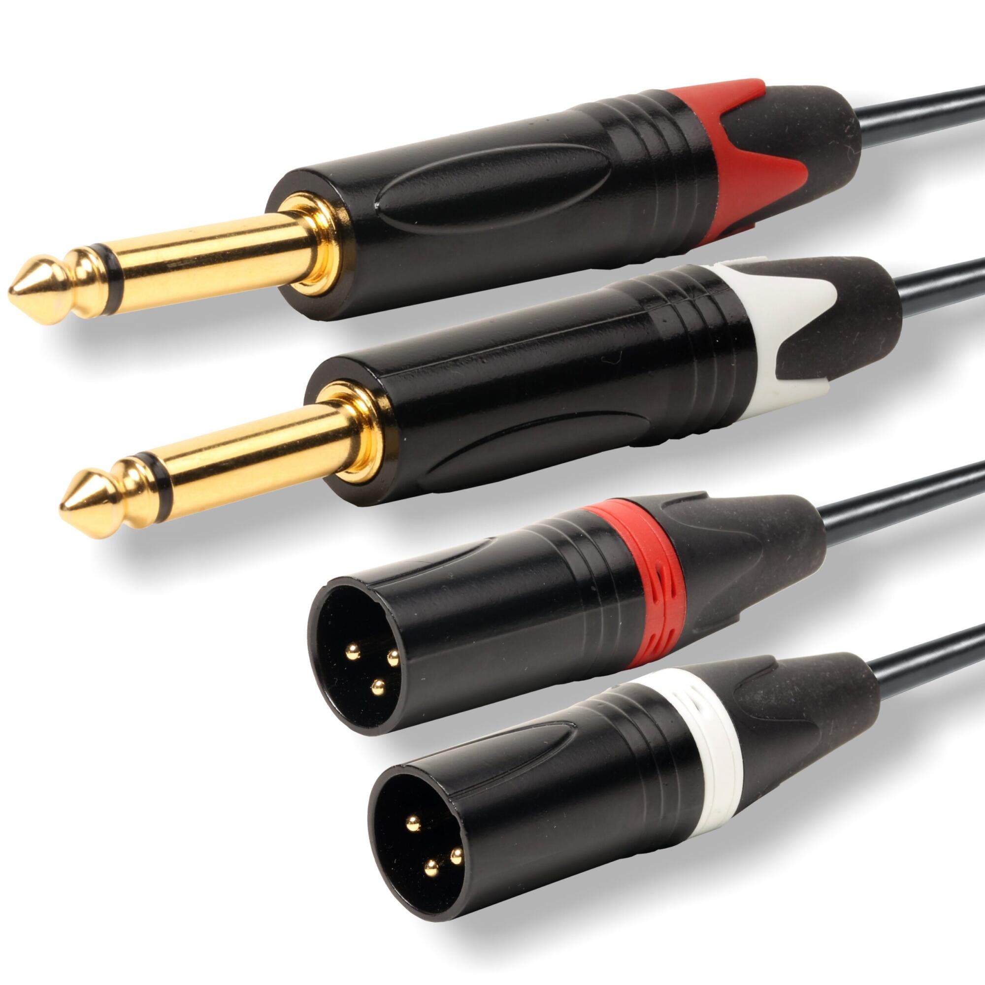 Sound and audio cable with 6.3 mono jack and XLR connectors from Emelec ViasCom