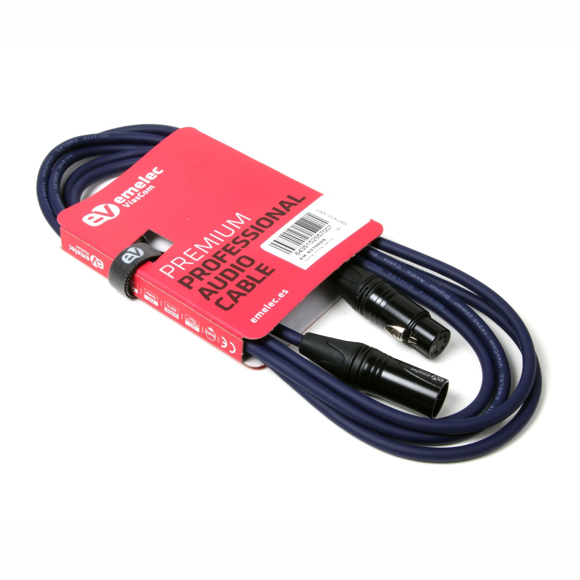 Faja de Cable Digital Montado con XLR Macho 5 pins y XLR Hembra 5 pins Emelec ViasCom EK631003S